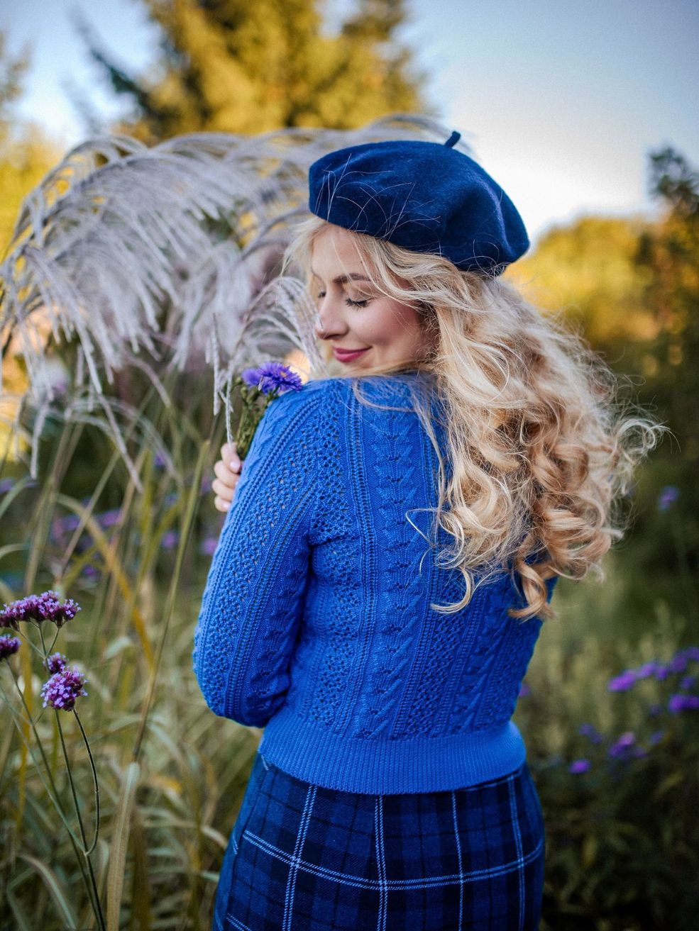 KARDIGAN Sheryl / kobaltowy